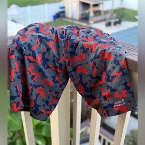 Eddie Bauer Kids XL Navy and Red Mesh Shorts